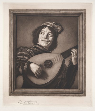 Lutniarz, XIX-XX w. autorstwa Samuel Arlent Edwards