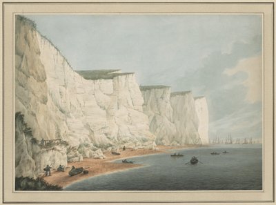 Flota u wybrzeży, Beachy Head, c. 1790-1805. autorstwa Samuel Atkins