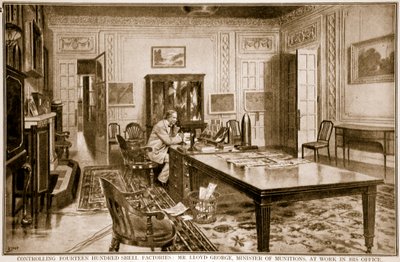 Kontrolowanie czternastu setek fabryk pocisków: Lloyd George, minister amunicji, przy pracy, 1914-19 autorstwa Samuel Begg
