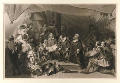 Zaokrętowanie pielgrzymów autorstwa Samuel Bellin