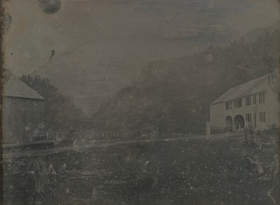 Dom i stodoła bez tytułu, 1841. autorstwa Samuel Bemis