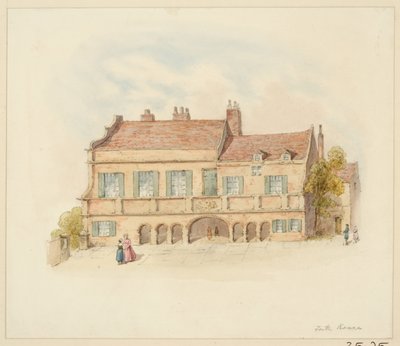 Forth House - Widok z przodu (ołówek i wc na papierze) autorstwa Samuel Bilston