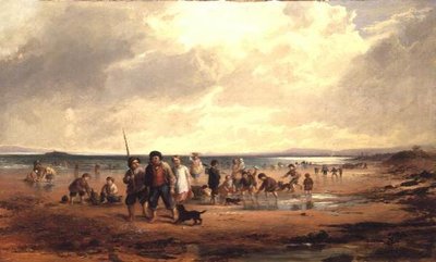 Dzieci bawiące się na plaży autorstwa Samuel Bough
