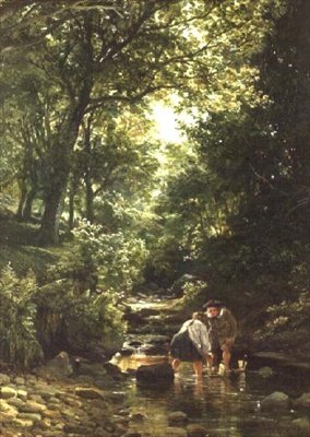 Dzieci w strumieniu autorstwa Samuel Bough