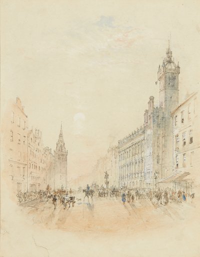 Trongate, Glasgow (ołówek i akwarela) autorstwa Samuel Bough