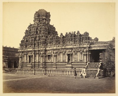 Widok na świątynię Subrahmanya w pobliżu Pagody, Tanjore autorstwa Samuel Bourne
