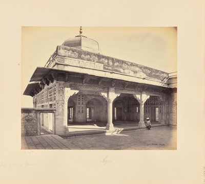 Agra; fort, wnętrze zenany ukazujące mozaiki, inny widok autorstwa Samuel Bourne
