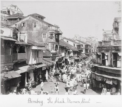 Bombaj, ulica Said-Memon autorstwa Samuel Bourne