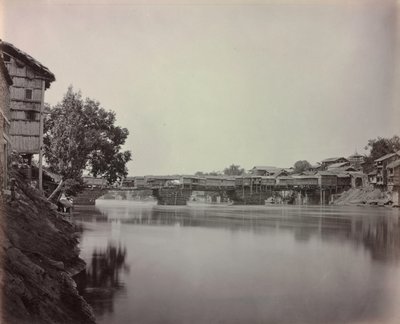Most sklepów, Srinagar, Kaszmir autorstwa Samuel Bourne