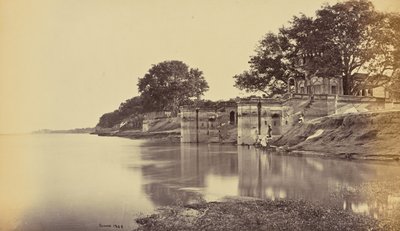 Cawnpore; Suttee Chowra Ghat, miejsce masakry autorstwa Samuel Bourne