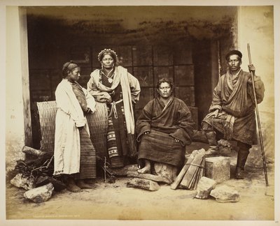 Grupa Bhooteas, Darjeeling, z „Widoków Darjeeling” autorstwa Samuel Bourne