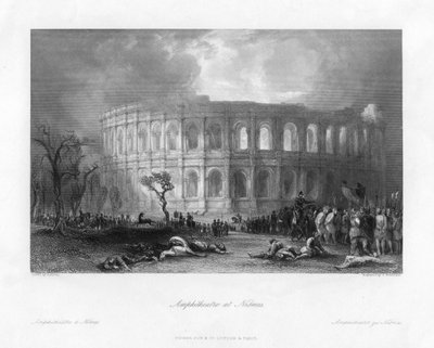 Amfiteatr w Nismes, Francja, XIX w. autorstwa Samuel Bradshaw