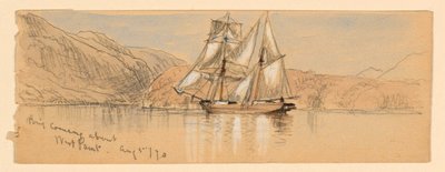 Nadchodzi bryg, West Point autorstwa Samuel Colman