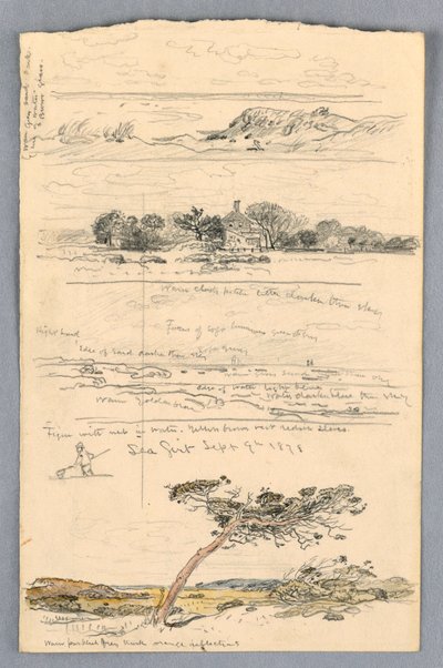 Rysunek, Szkice z Sea Girt, New Jersey, wrzesień 1878 r. autorstwa Samuel Colman