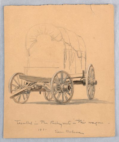 Rysunek, Studium krytych wagonów, 1871 r. autorstwa Samuel Colman