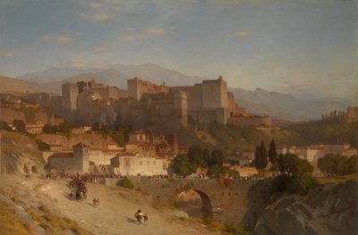 Wzgórze Alhambra, Granada, 1865. autorstwa Samuel Colman