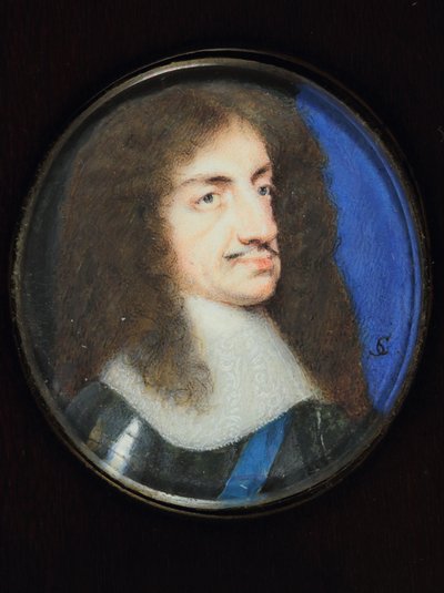 Karol II (akwarela na welinie) autorstwa Samuel Cooper