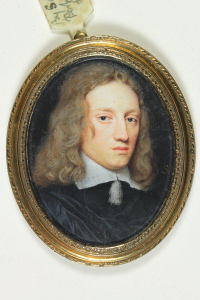 Pan w czarnym dublecie (akwarela na welinie) autorstwa Samuel Cooper