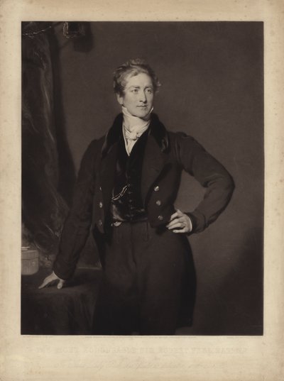 Sir Robert Peel, angielski polityk konserwatywny i premier (rycina) autorstwa Samuel Cousins