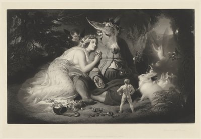 sen nocy letniej autorstwa Samuel Cousins after Sir Edwin Landseer