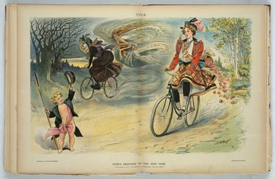 Pozdrowienie Pucka na Nowy Rok, 1898 autorstwa Samuel D. Ehrhart