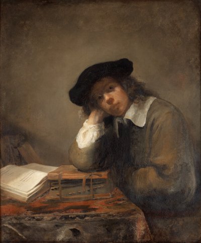 Portret studiującej młodzieży Autoportret. autorstwa Samuel van Hoogstraten
