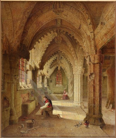 Kaplica Rosslyn, ok.1852 autorstwa Samuel Dukinfield Swarbreck