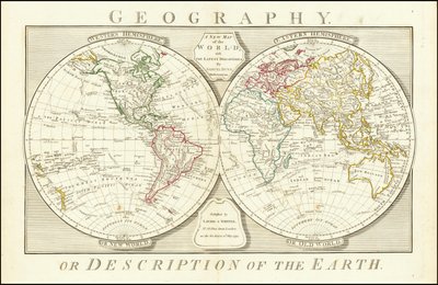 Mapa świata z 1794 roku autorstwa Samuela Dunna autorstwa Samuel Dunn