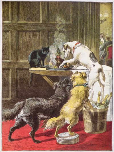 Christmas Day: The Uninvited (kolor grawerowany) autorstwa Samuel Edmund (after) Waller