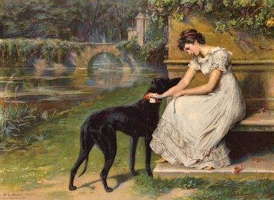Posłaniec miłości (litografia) autorstwa Samuel Edmund (after) Waller