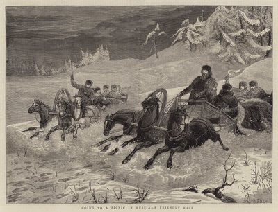 Wyjazd na piknik do Rosji, przyjacielski wyścig autorstwa Samuel Edmund Waller