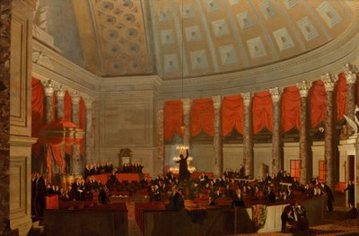 Izba Reprezentantów, 1822, prawdopodobnie przerobiona 1823. autorstwa Samuel Finley Breese Morse