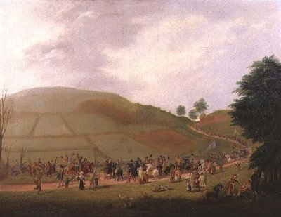 Procesja wyborcza Sir Williama Milesa (1797-1878) (olej na płótnie) autorstwa Samuel Griffiths Tovey