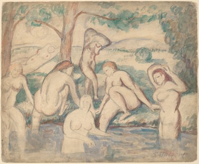 Kąpiących się autorstwa Samuel Halpert