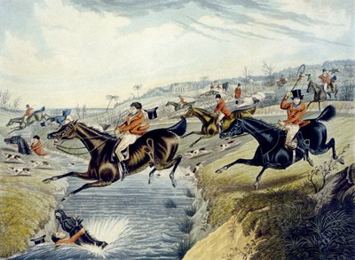 Wielkie polowanie na lisy Leicestershire, płyta 2, grawerowane przez Charlesa Hunt autorstwa Samuel Henry (after) Alken