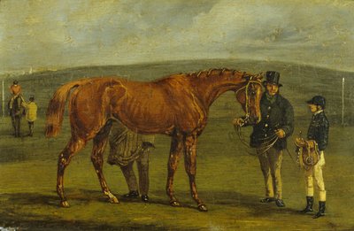 Przygotowanie do wyścigu (olej na płótnie) autorstwa Samuel Henry Alken