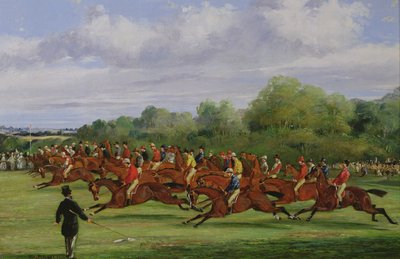 Początek Derby 1862, 1862 (patrz 451913 dla pary) autorstwa Samuel Henry Alken