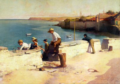 Wieczór w Padstow, 1890 autorstwa Samuel Henry William Llewelyn