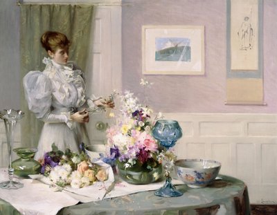 Aranżer kwiatów autorstwa Samuel Henry William Llewelyn