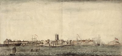 Widok Kingston upon Hull z południowego wschodu (pióro, tusz i akwarela na papierze) autorstwa Samuel Heywood