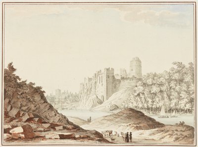 Zamek Pembroke (wc na papierze czerpanym) autorstwa Samuel Hieronymous Grimm