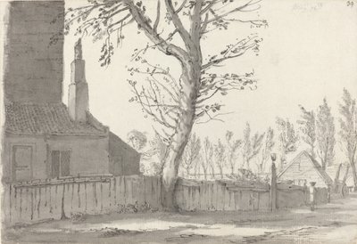 Główna ulica w Manor House, Marylebone autorstwa Samuel Hieronymus Grimm