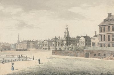 Parada Gwardii Konnej, Whitehall autorstwa Samuel Hieronymus Grimm