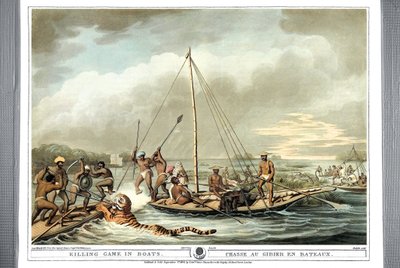 Gra w zabijanie łodzi w łodziach, 1806 autorstwa Samuel Howitt