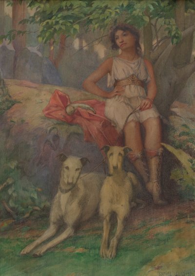 Figurka z dwoma psami autorstwa Samuel Isham