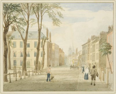 Mansion House, Queen Square (ołówek i akwarela na papierze) autorstwa Samuel Jackson