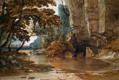 Orlando at the Grotto (akwarela na papierze) autorstwa Samuel Jackson