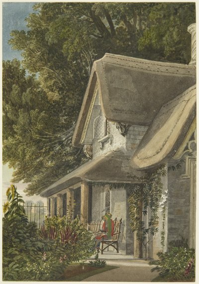 The Lodge, Broomwell House, Brislington, c.1824 (ołówek i akwarela na papierze) autorstwa Samuel Jackson