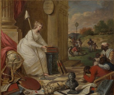 Study For Liberty Display the Arts and Sciences, czyli geniusz Ameryki…, ca. 1791-92. autorstwa Samuel Jennings