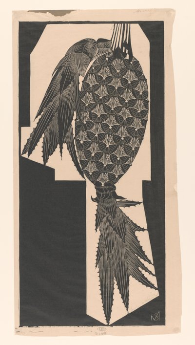 Ananas (oryginalny tytuł na obiekcie) autorstwa Samuel Jessurun de Mesquita (signed by artist)